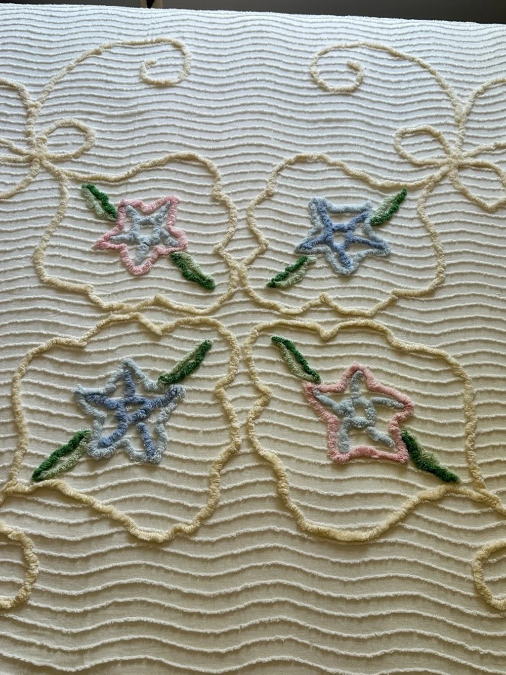 Chenille Bedspread Coverlet vintage chenille